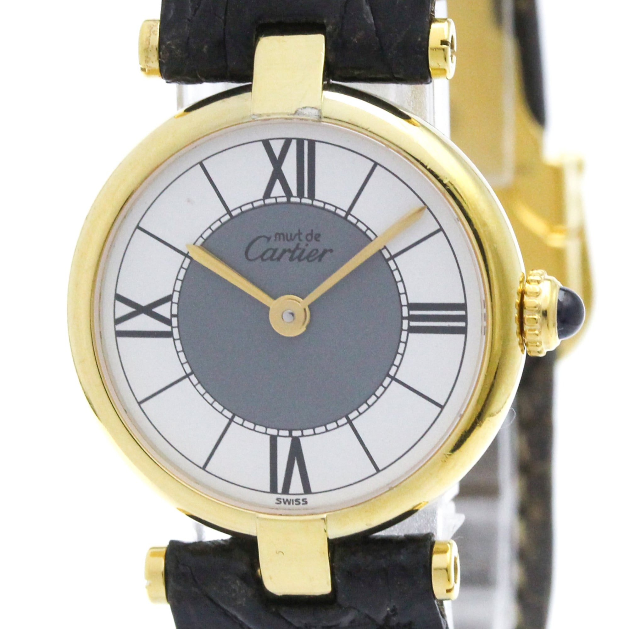 CARTIER Must Vendome Vermeil Gold Plated Quartz Ladies Watch 590004 — Good