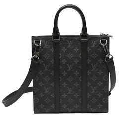 Louis Vuitton LOUIS VUITTON Tote Bag Shoulder Monogram Eclipse Sac Plat Cross Canvas M46456 Black LV — Like New