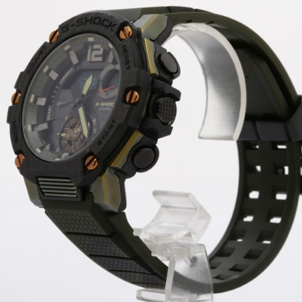 CASIO G-SHOCK G-STEEL GST-B300 Series GST-B300XB-1A3JF Black Khaki Resin SS Carbon Men's Watch — Very Good