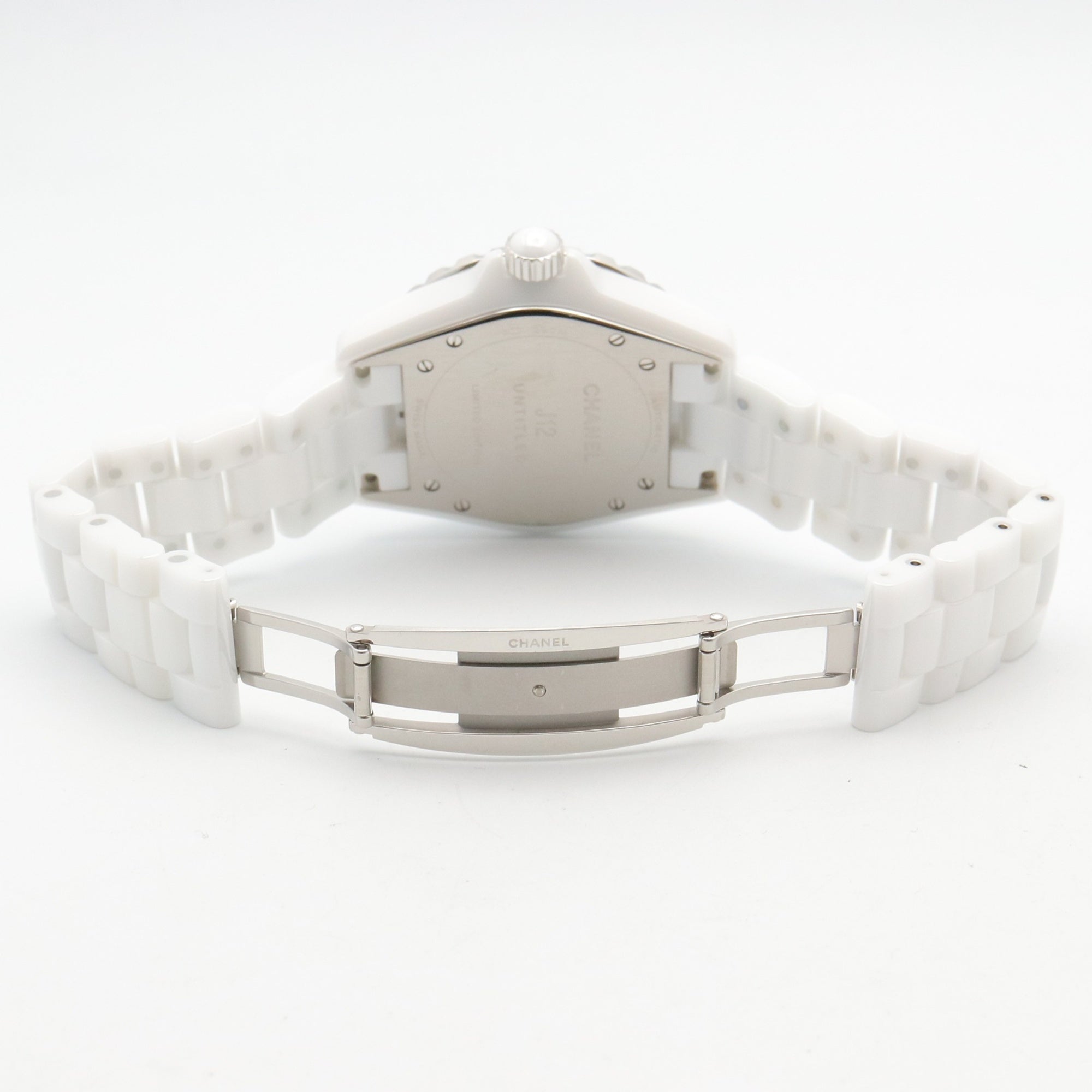 Chanel J12 Untitled Ceramic Men's Watch, White (H5582) — Very Good