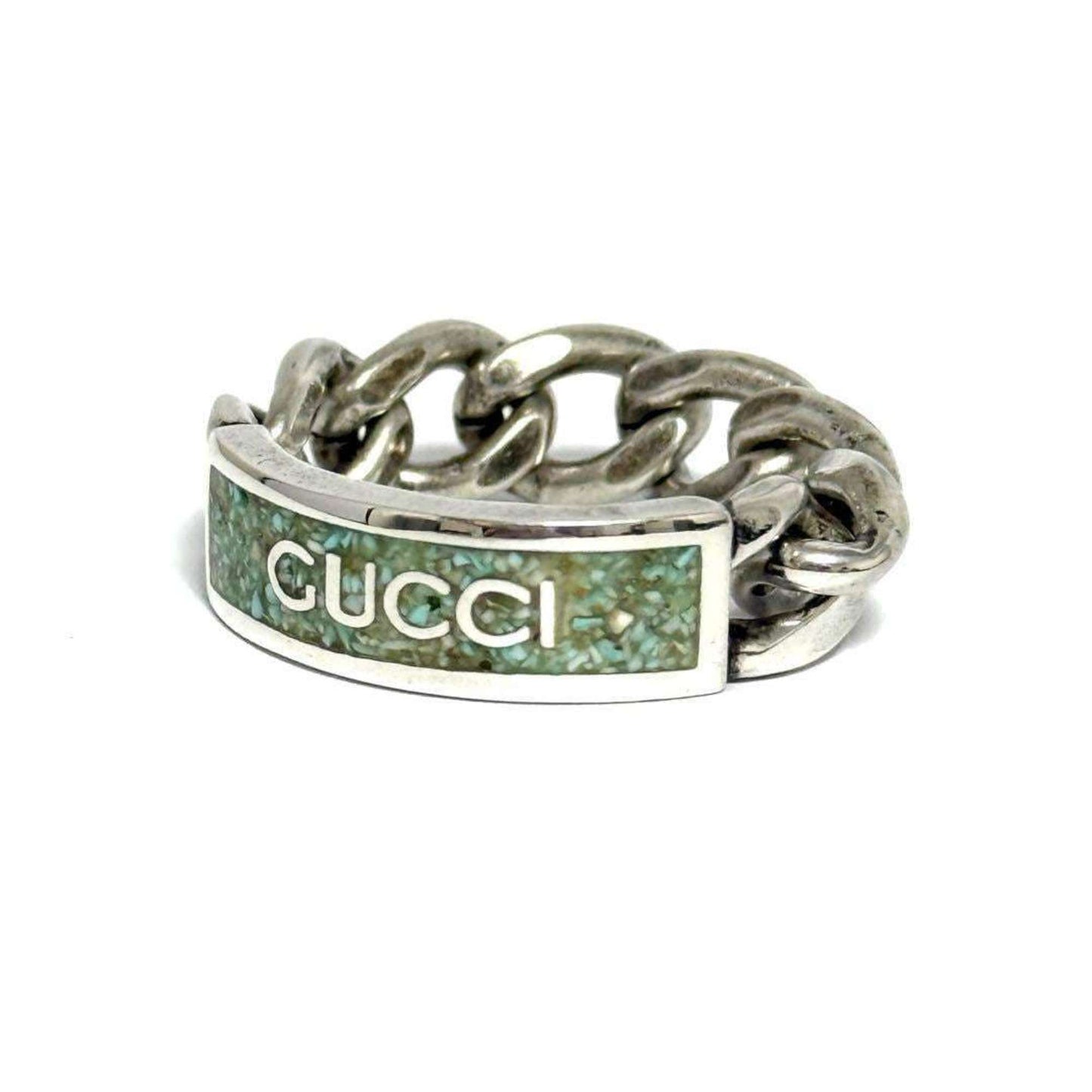 Gucci Men's Gourmet Chain Ring, 925 Silver