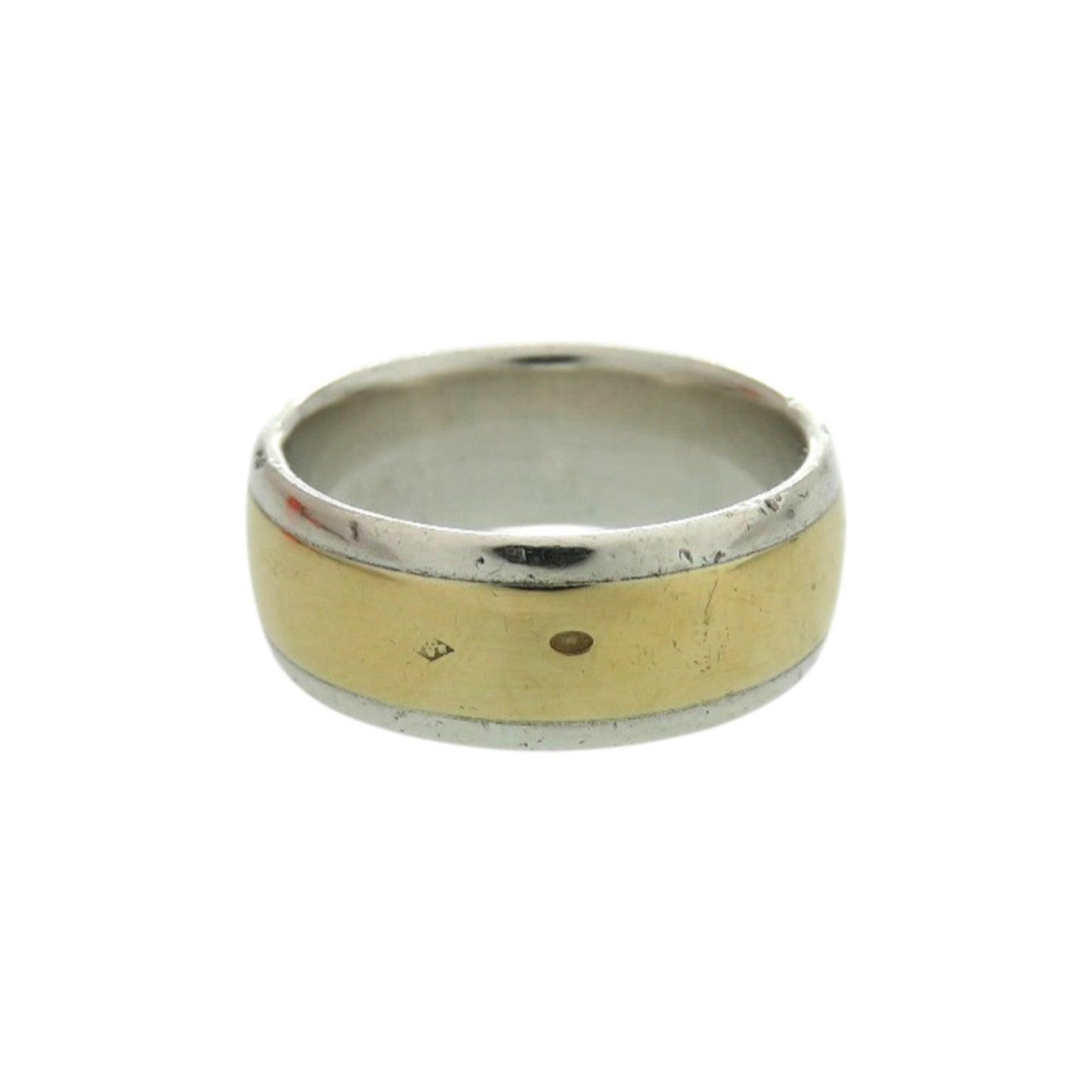 Excellent condition Hermes H logo ring in 925 silver and 18K yellow gold, size 58, 1633 HERMES