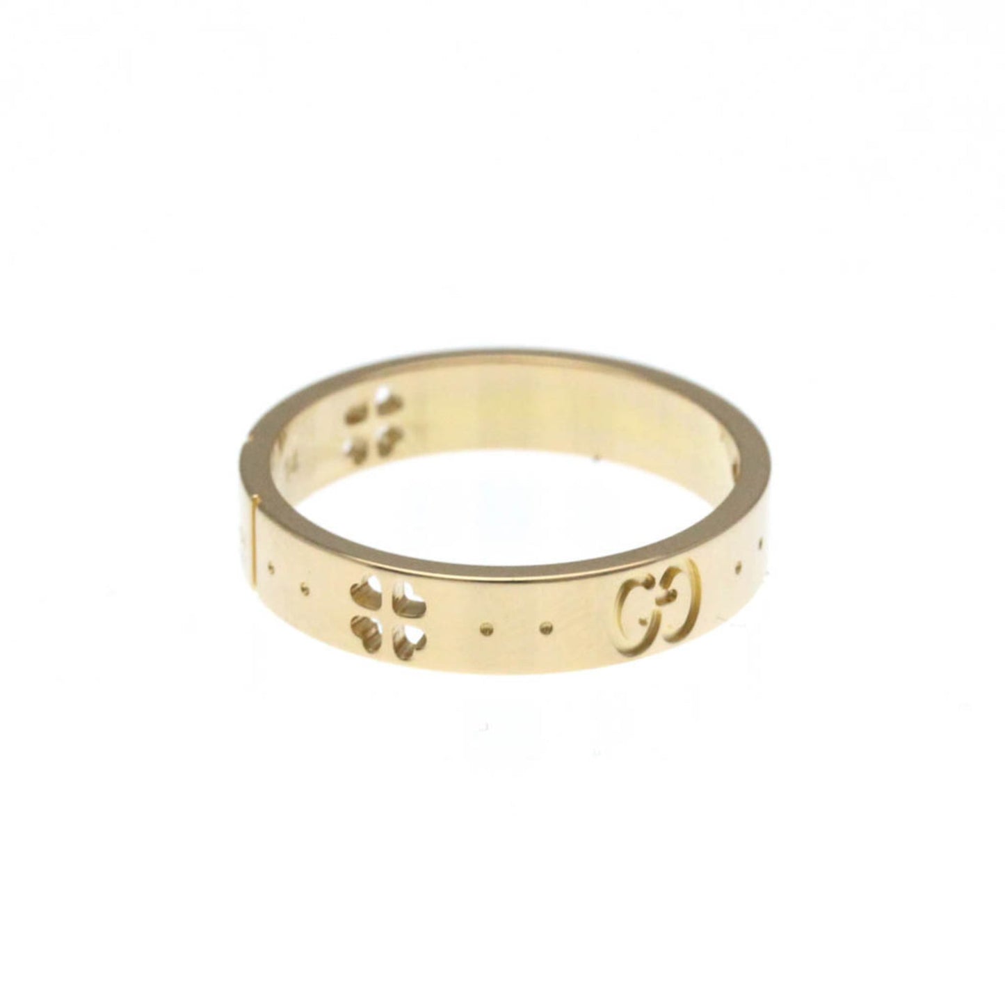 Gucci Icon Clover Ring Pink Gold (18K) Fashion No Stone Band Ring Pink Gold