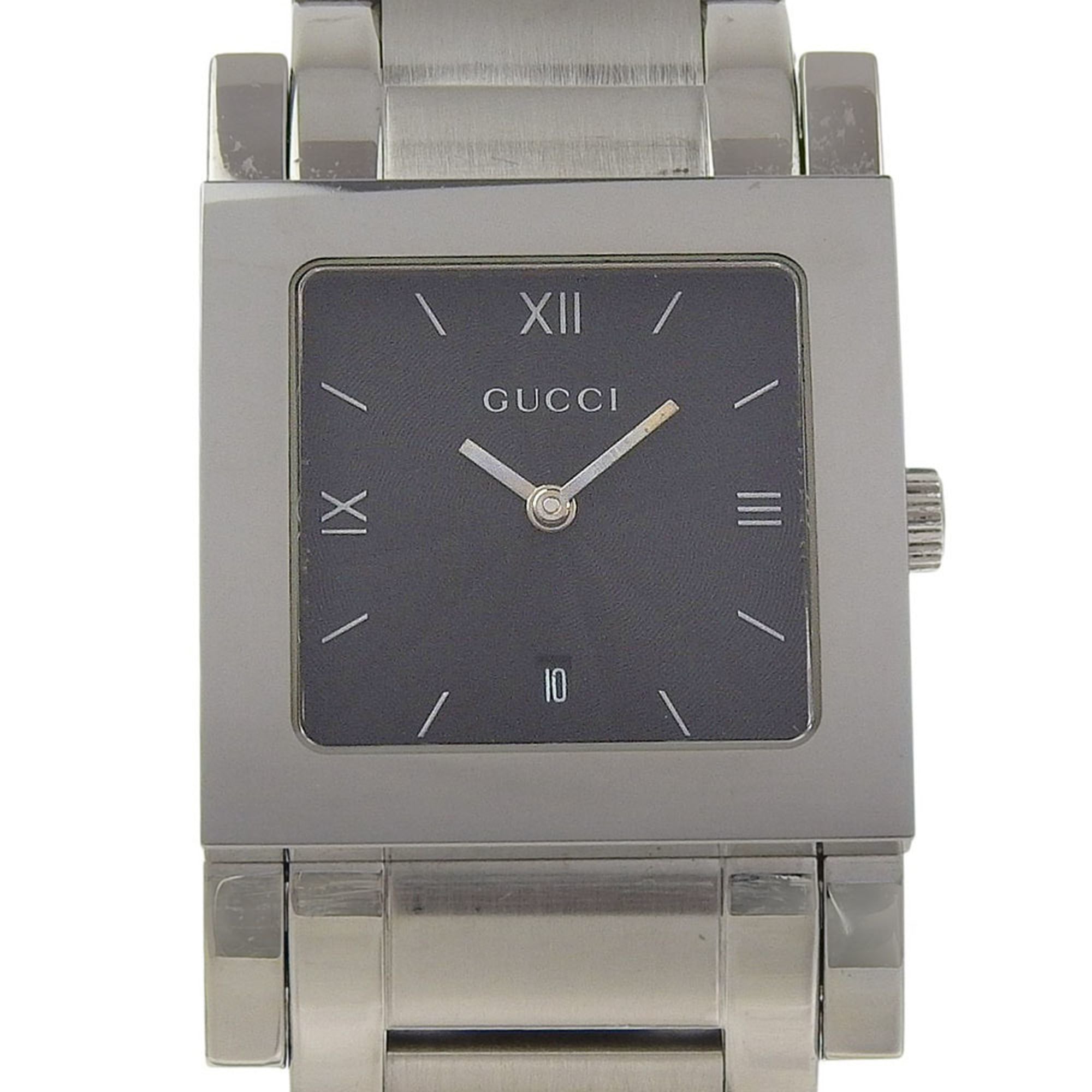 Gucci G Metro Watch 7900M.1 Stainless Steel Quartz Analog Display Black Dial Women's — Good