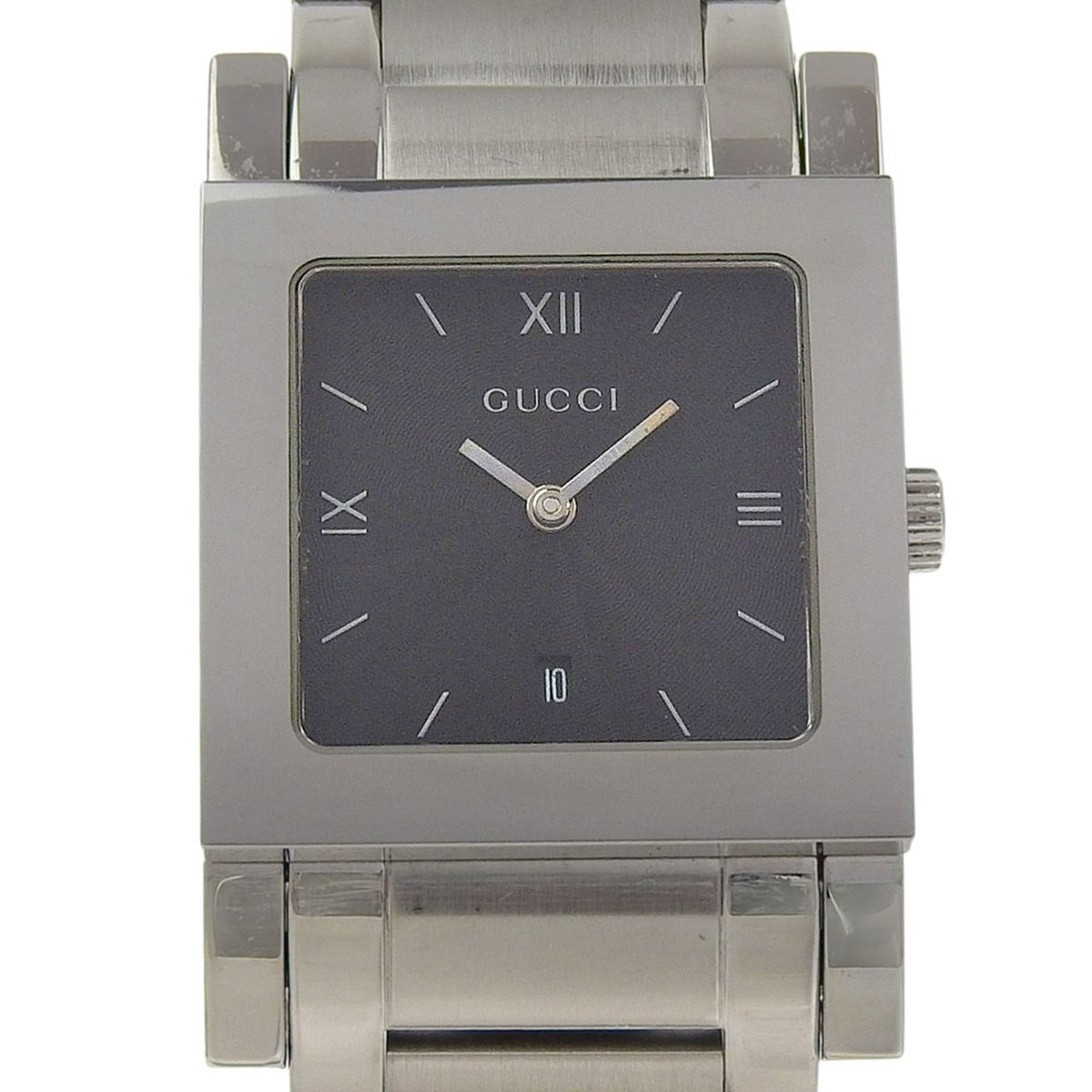 Gucci G Metro Watch 7900M.1 Stainless Steel Quartz Analog Display Black Dial Women's — Good