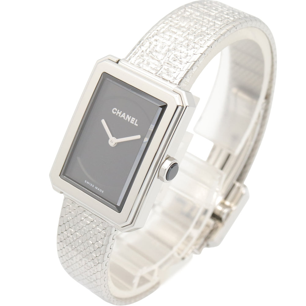 Chanel Boyfriend Tweed Watch, Stainless Steel, Women's, Black, H4876 — Very Good