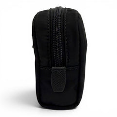 PRADA 1ND339 Micro Re-Nylon Pouch Small Triangle Logo Makeup Black Made in Italy Women's — Like New