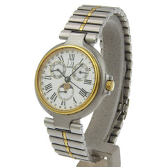 Dunhill Millennium Watch, Moon Phase, Stainless Steel x Gold Plated, Quartz, Multi-Hand Analog, White Dial, Boys' Size — Good