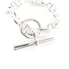 HERMES Chaine d'Ancre MM AG925 14-link bracelet, silver, made in France, 2024 model, weight 52.0g, women's — Like New