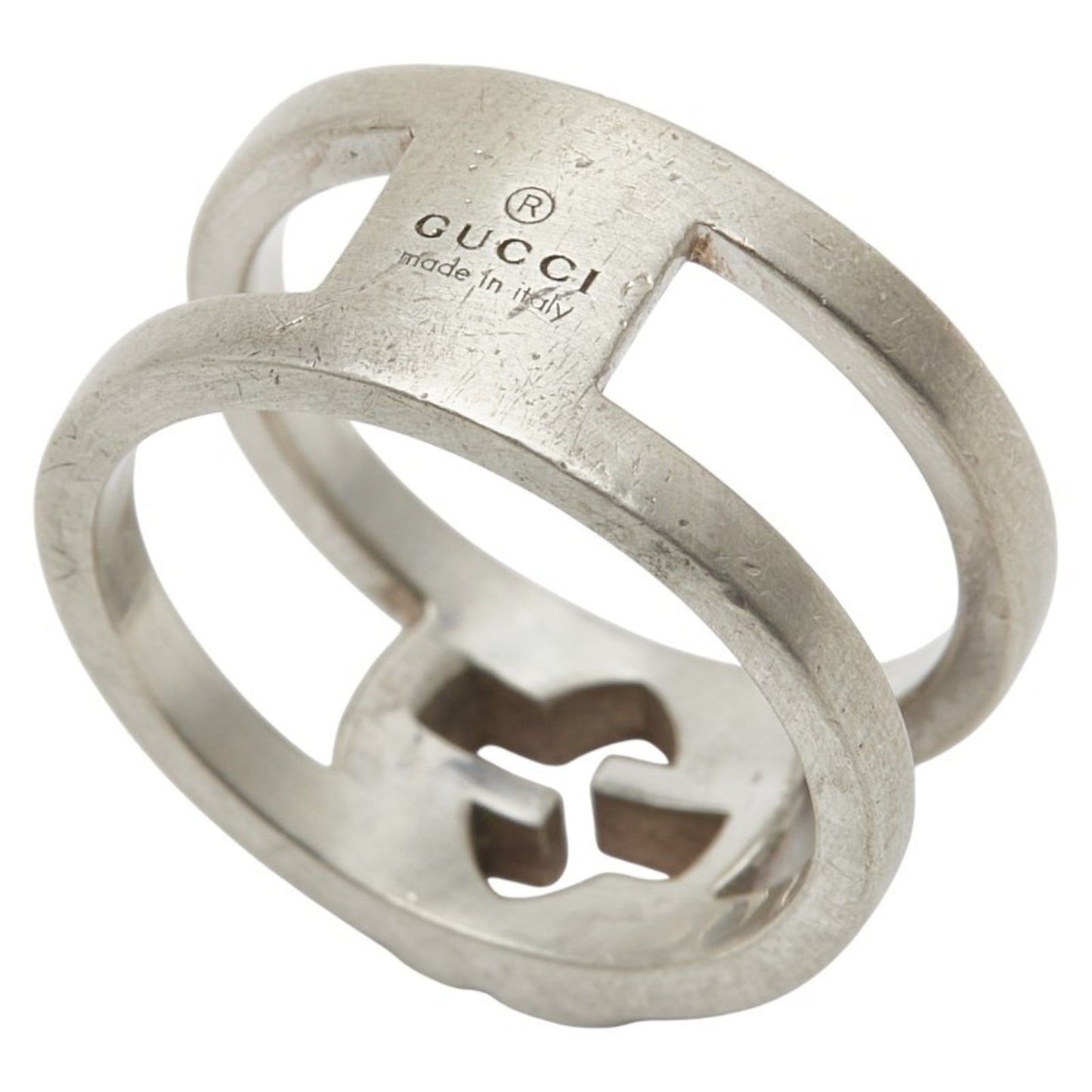 Gucci Interlocking G Ring #11 SV925 Silver Women's GUCCI