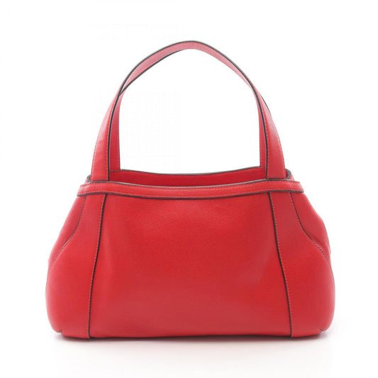 Valextra Women's Leather Handbag in Red
