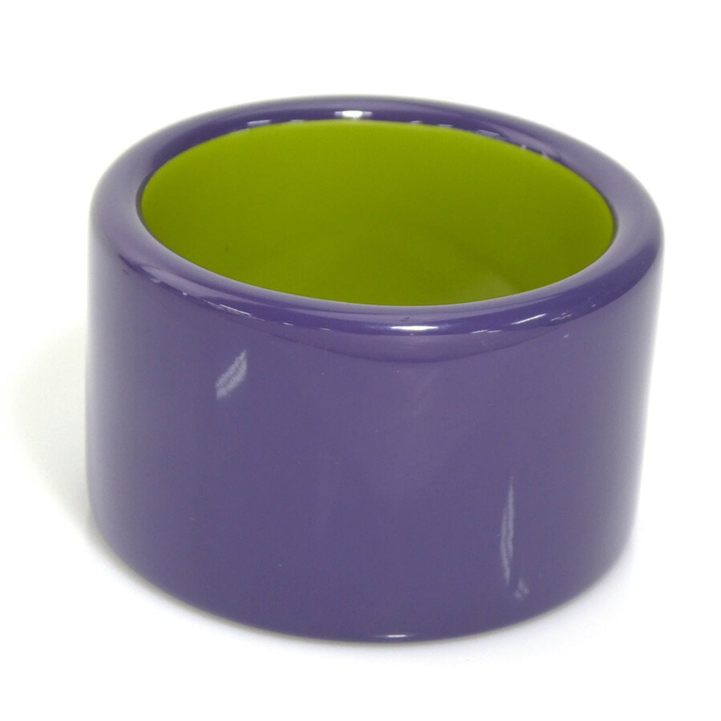 Hermes HERMES Bangle Bracelet Lacquer Wood Purple Yellow Green Women's e59767