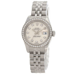 Rolex 179384G Datejust 10-Piece Diamond Bezel Watch in Stainless Steel/SS/18K White Gold with Diamonds, Women's — Good