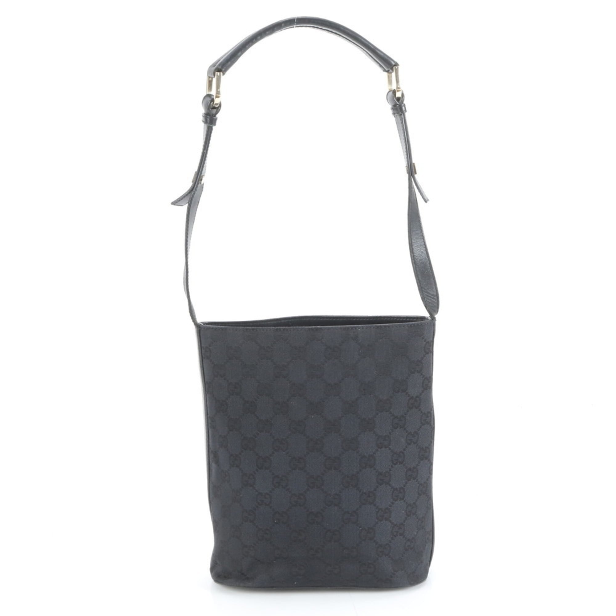 Gucci GG Canvas 001 4286 Leather Shoulder Bag/Handbag Black Women's