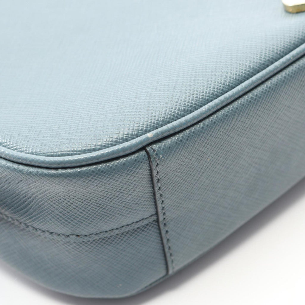 Prada Saffiano Leather Shoulder Bag for Women, Green