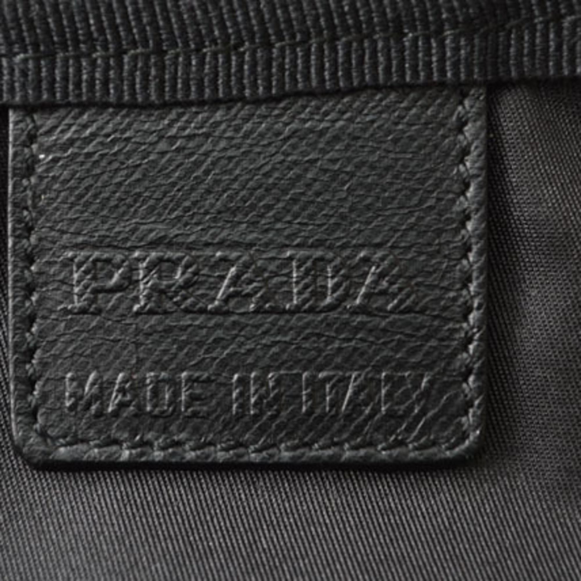 PRADA Pouch Travel Clutch VELA Nylon Black — Like New