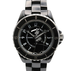 Chanel Mademoiselle J12 La Pausa Ceramic Men's Watch, Black, Model H7609 — Very Good