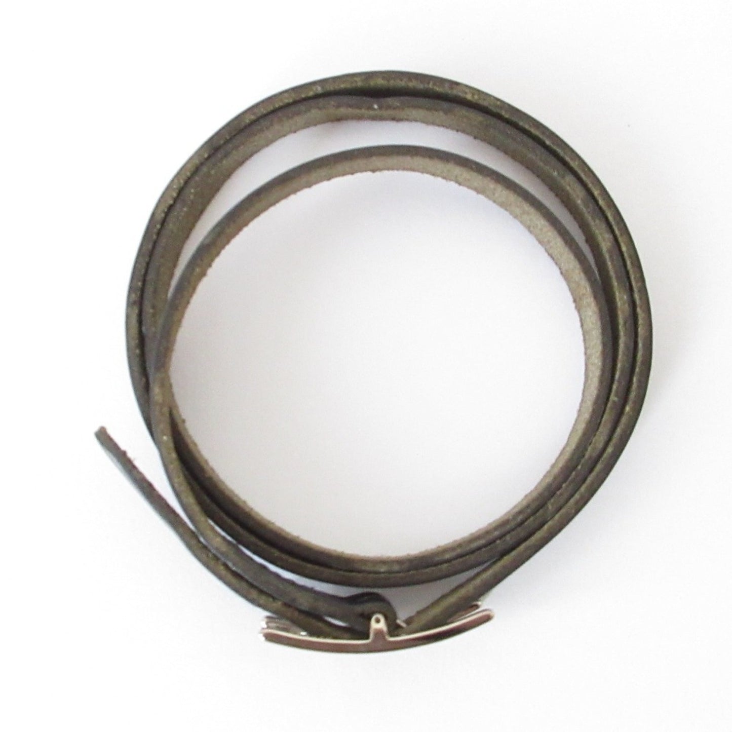 HERMES Api 3 Double Tour 2-Strand Bracelet in Black Box Calf Leather with Silver Hardware for Women