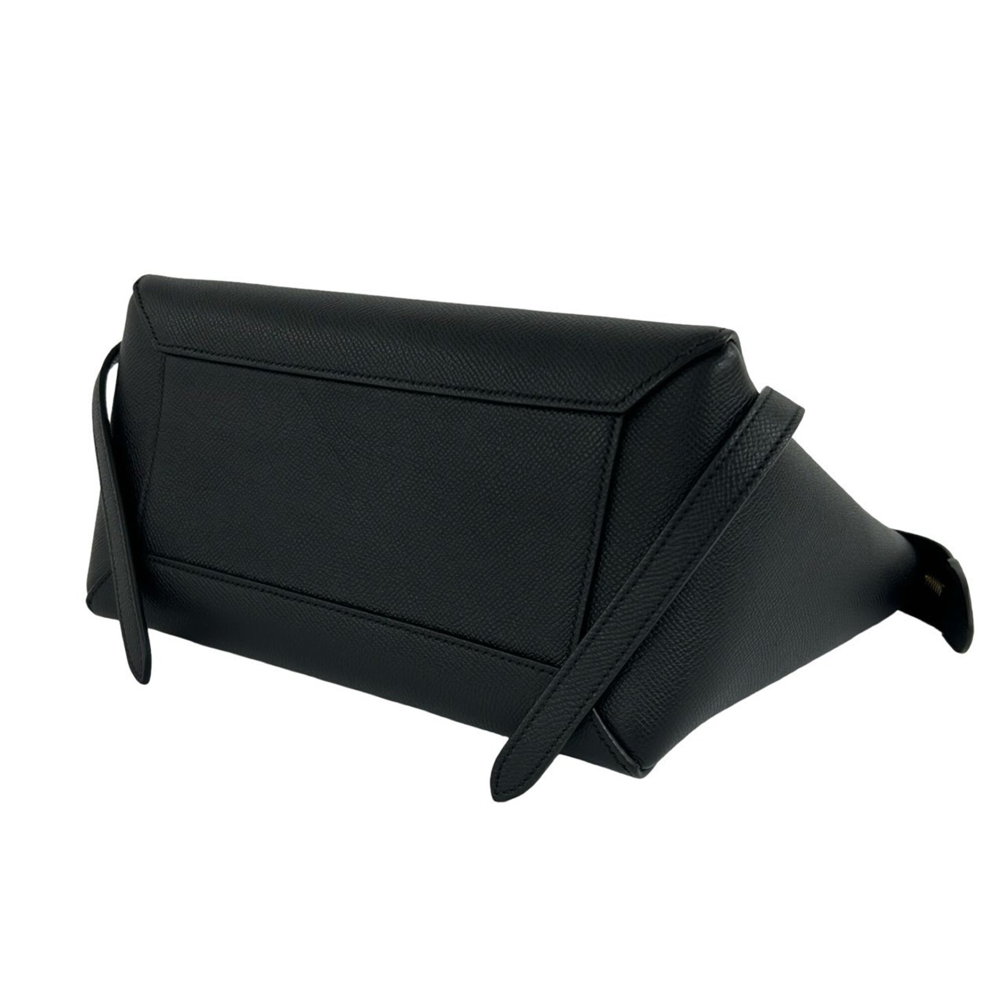 CELINE Belt Bag Micro Leather 2-way Shoulder Handbag Black 40373 — Like New