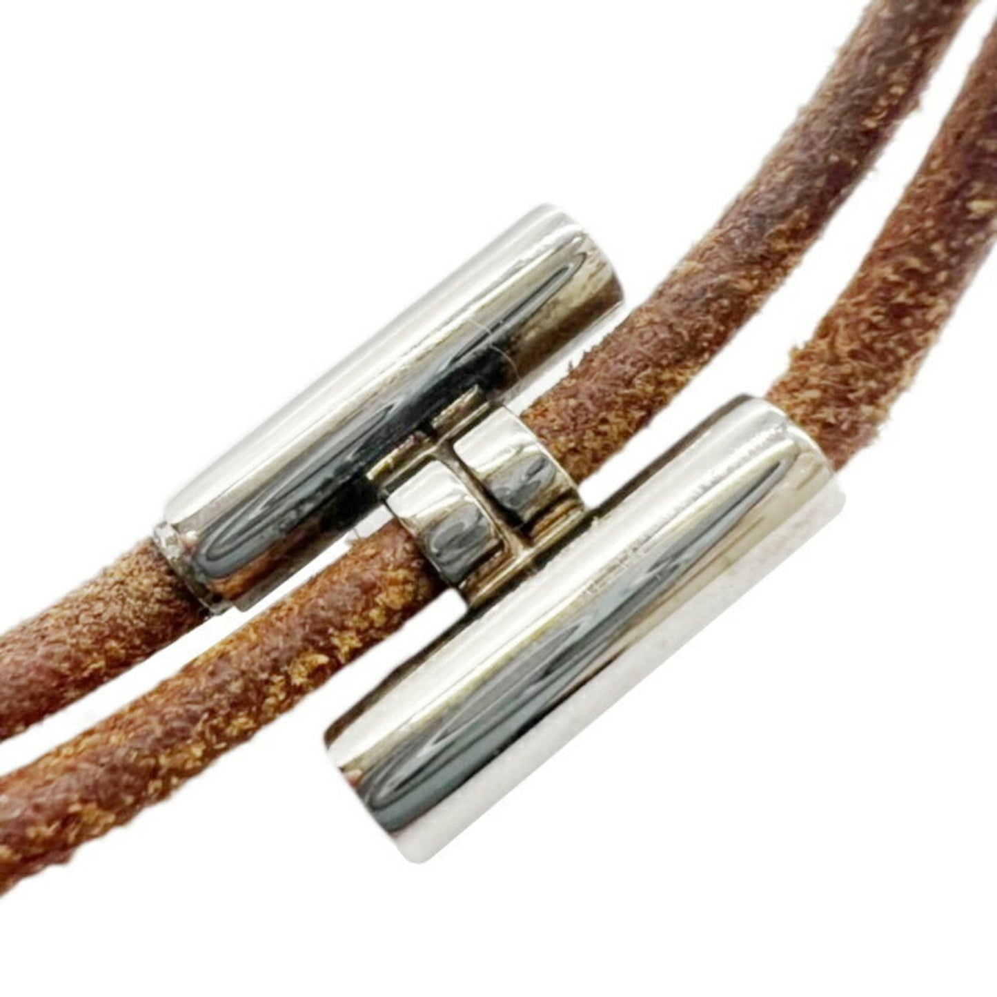 HERMES Turni Bracelet Brown Leather Ladies