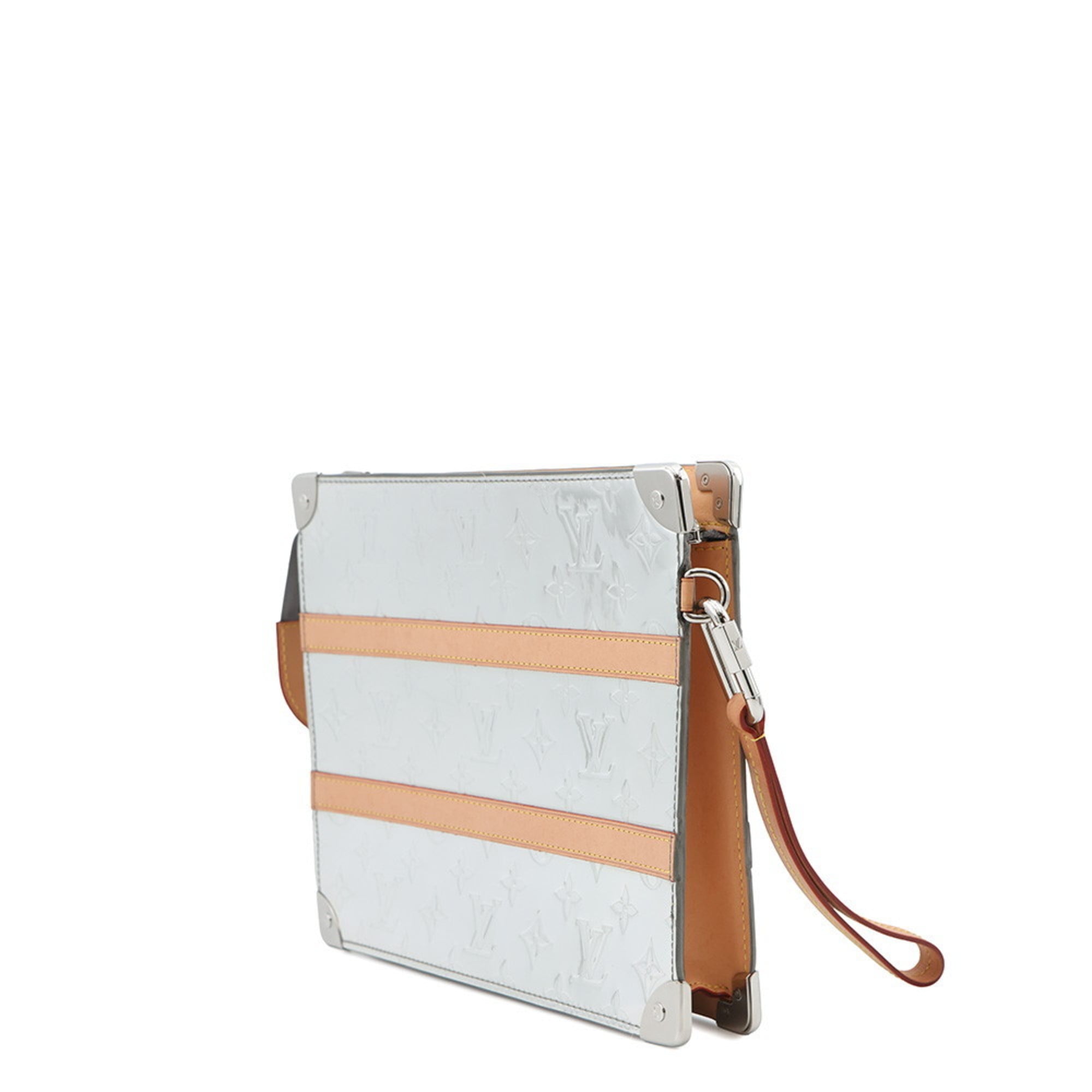 Louis Vuitton Monogram Mirror Trunk Pochette Clutch Bag M80807 LOUIS VUITTON Bags 2021 Show