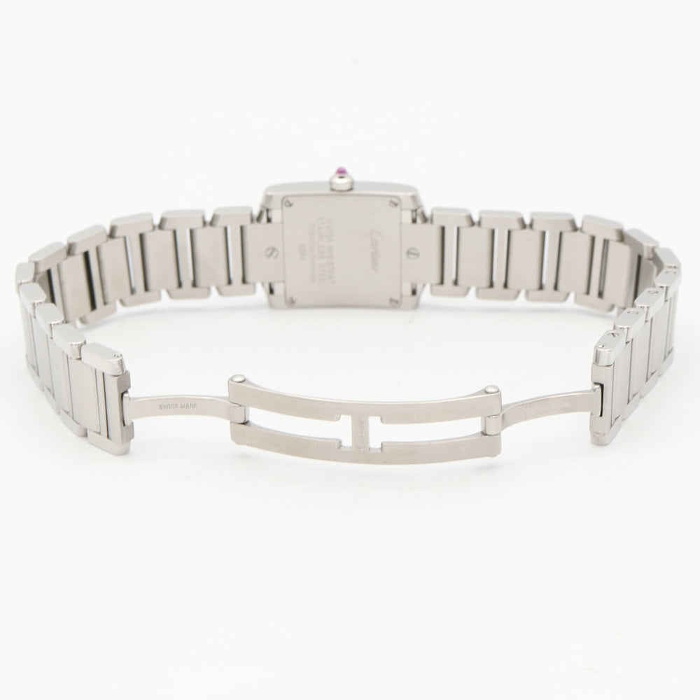 Cartier Tank Française SM Watch, Stainless Steel, Ladies, Pink/Pink Shell, W51028Q3 — Very Good