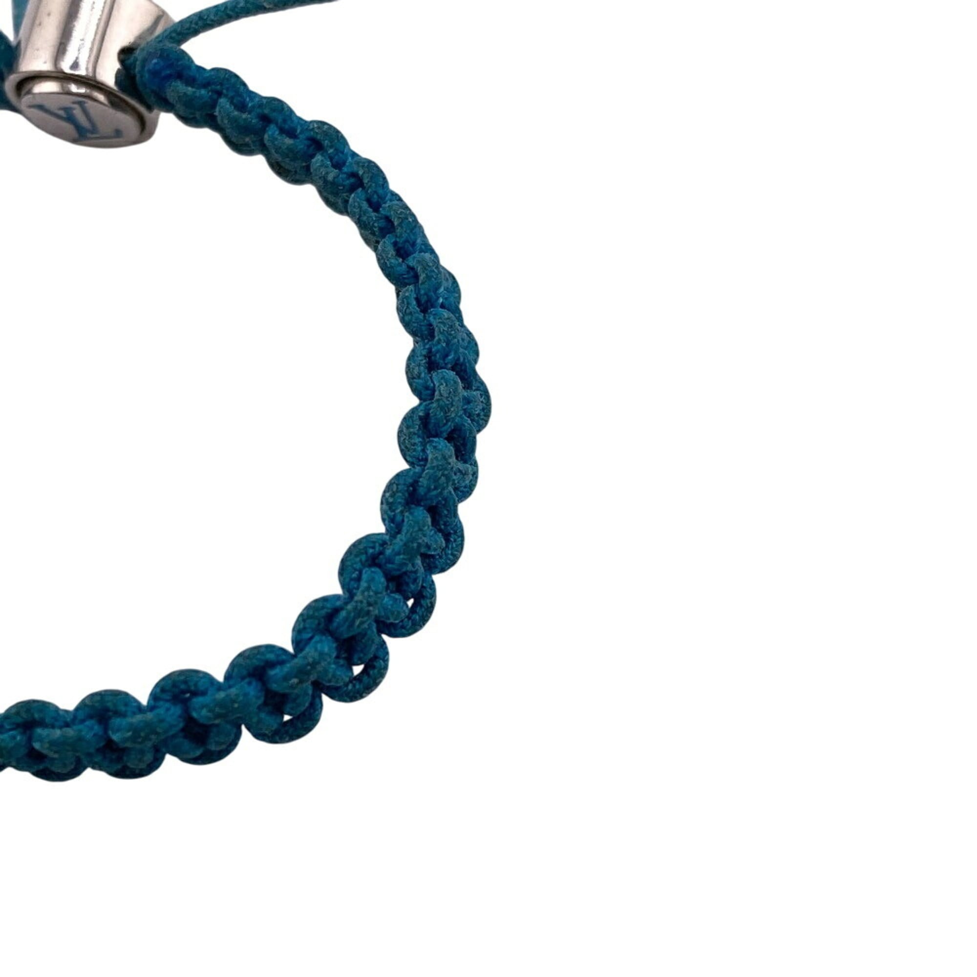 LOUIS VUITTON M1088A Bangle LV Initial Monogram Colors Bracelet Blue Women's