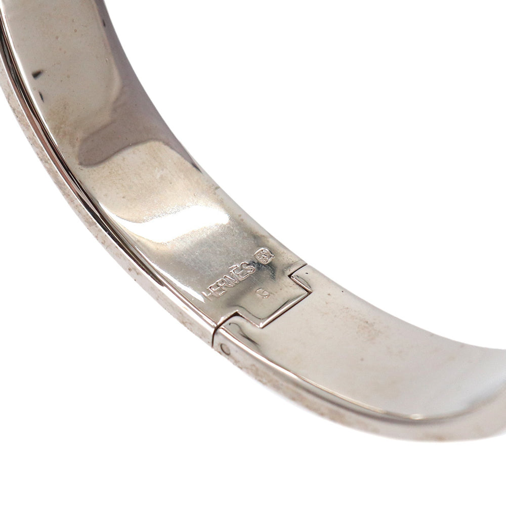 Hermes Clic H PM Bangle, Red and Silver — Like New