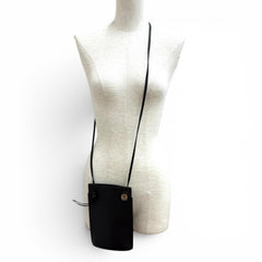 LOEWE C630R12X01 Classic Calfskin Dice Pocket Anagram Shoulder Bag, Black, Made in Spain, Women's, with Dust Bag — Like New