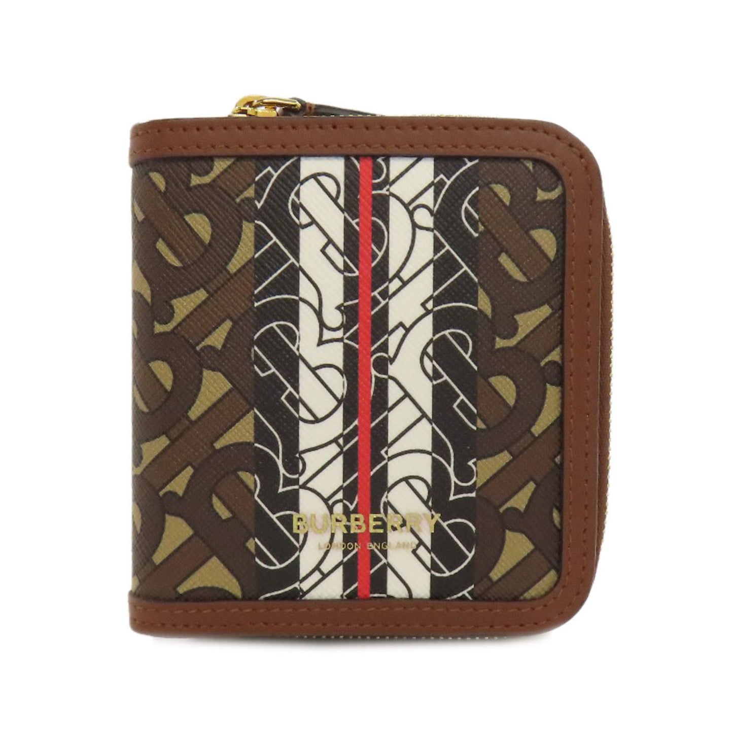 Burberry TB logo pattern bifold wallet leather women's BURBERRY