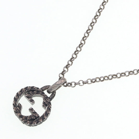 Gucci Necklace Interlocking G 455535 SV Starlig Silver 925 Choker Arabesque Women's Men's GUCCI