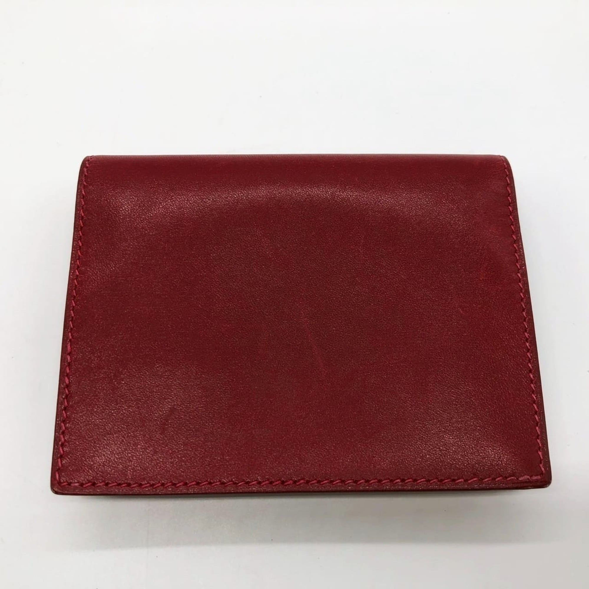 HERMES Serie coin case, purse, card leather, red, for men and women
