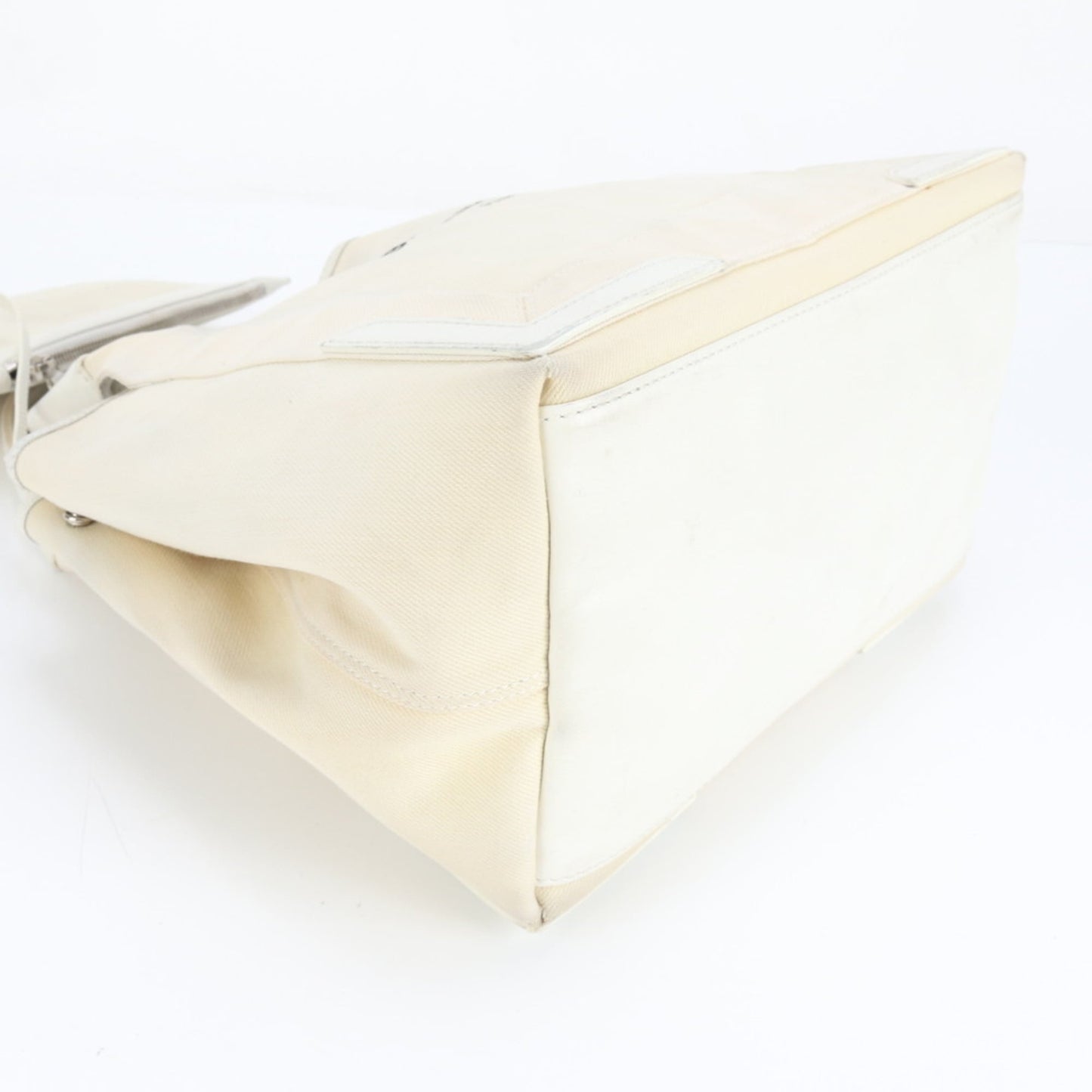 Balenciaga Navy Cabas Small Leather Tote Bag with Pouch, 339933, White, Women's