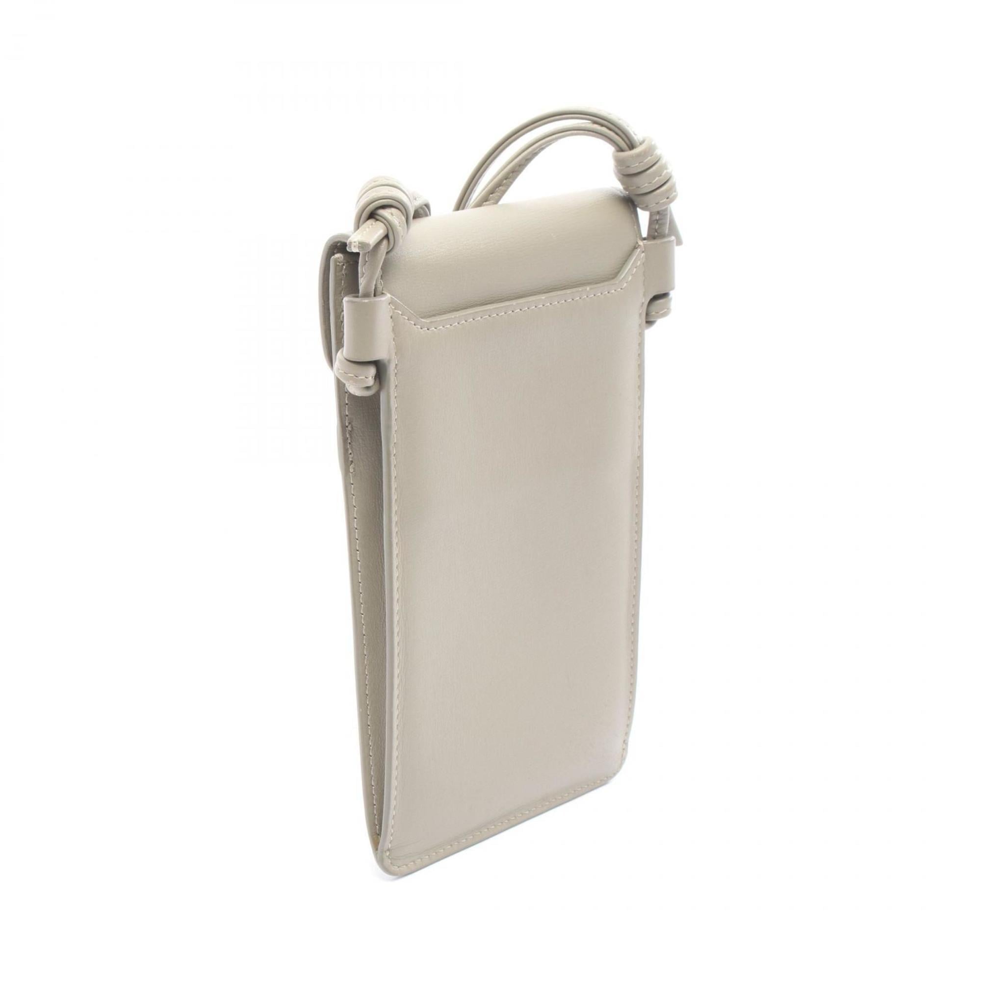 Celine Phone Pouch Shoulder Bag, Leather, Women's, Green