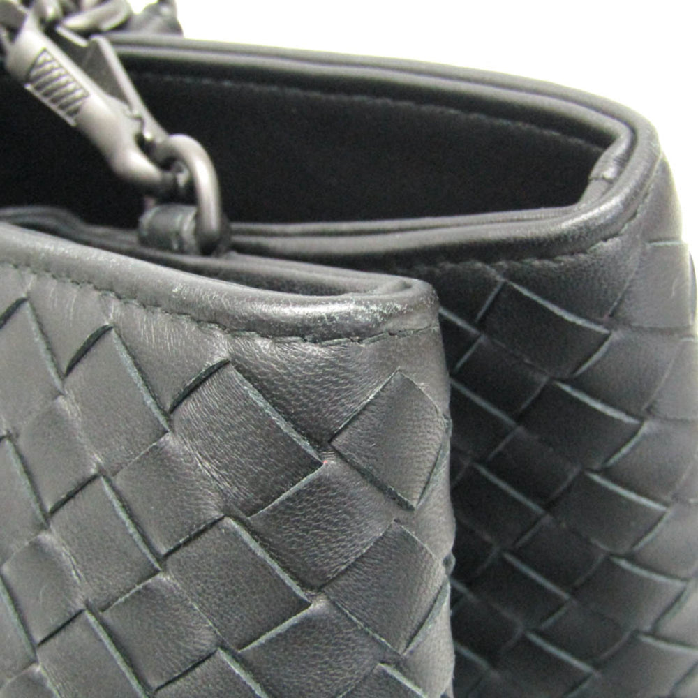 Bottega Veneta Intrecciato Rome Leather Handbag,Shoulder Bag Black — Like New