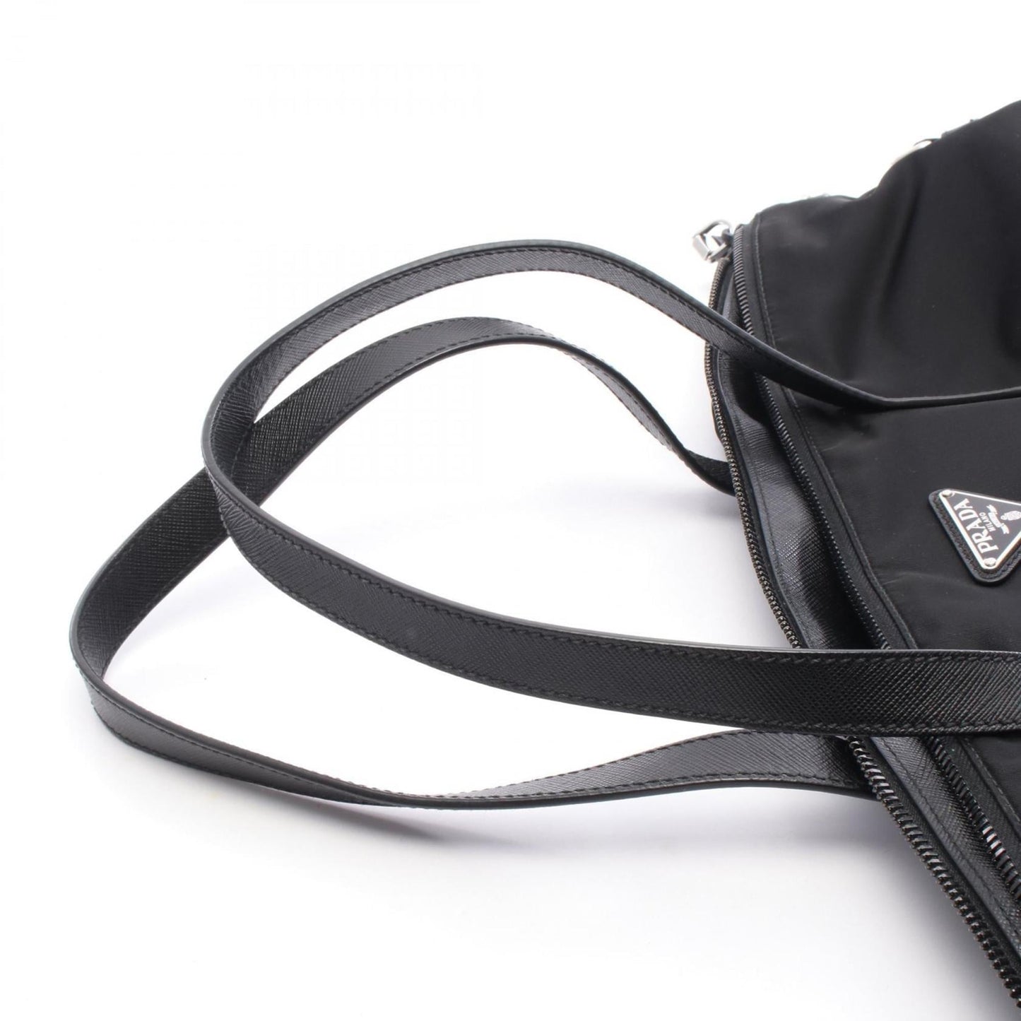 Prada PRADA Tote Bag in Nylon and Saffiano Leather, Black, Women's, 2VG024