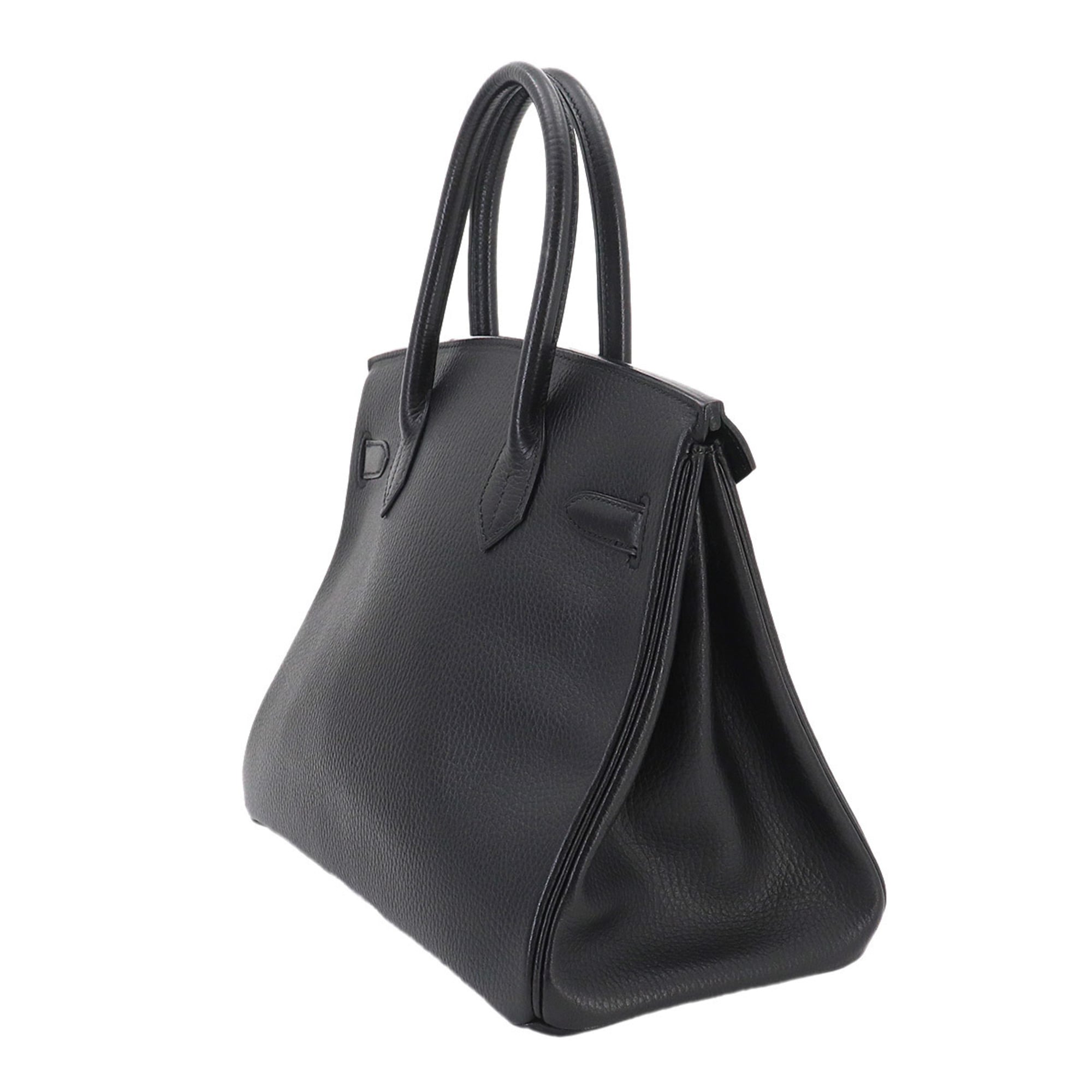 Hermes Birkin 30, Ardennes, Black, Handbag, □B stamp, 1998 production, Gold hardware — Like New