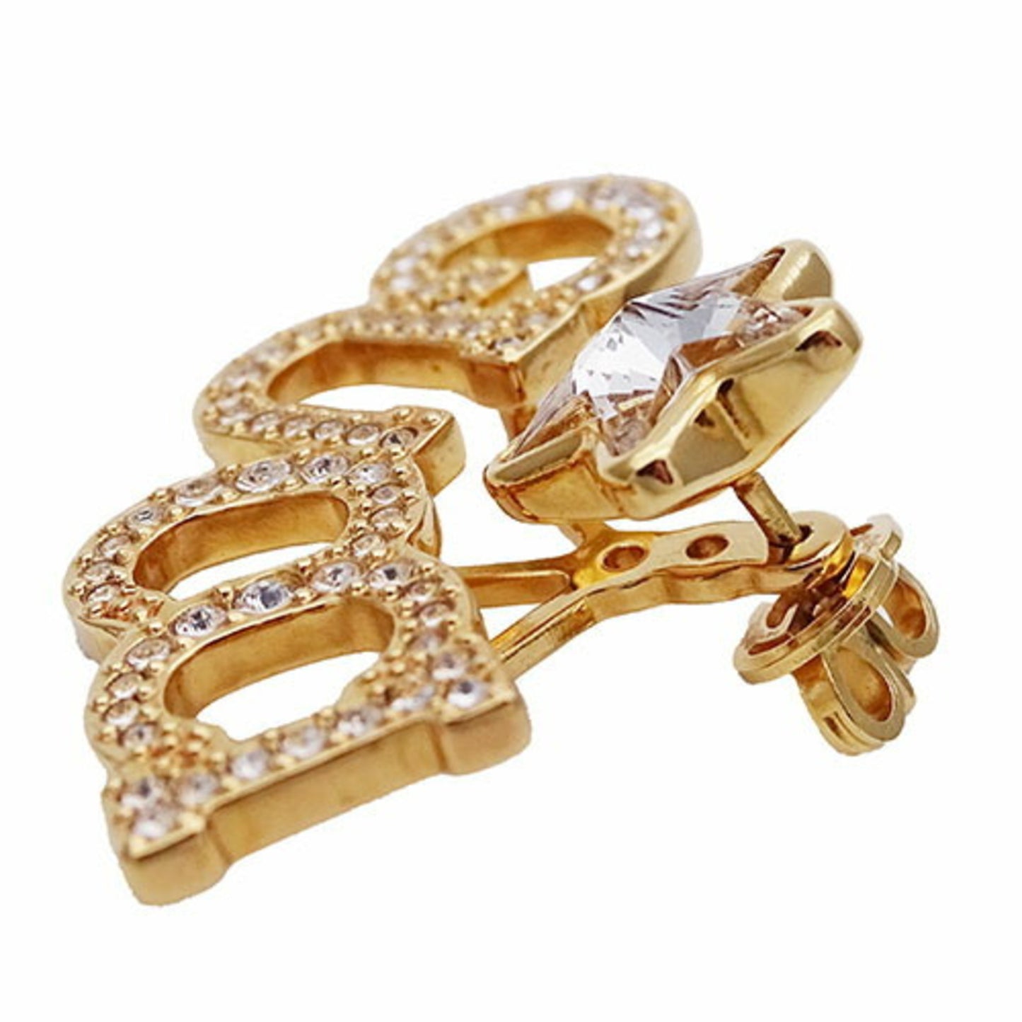 Gucci Earrings for Women, Rhinestone, Crystal, Gold, Star, Script, Single Earring, One Ear