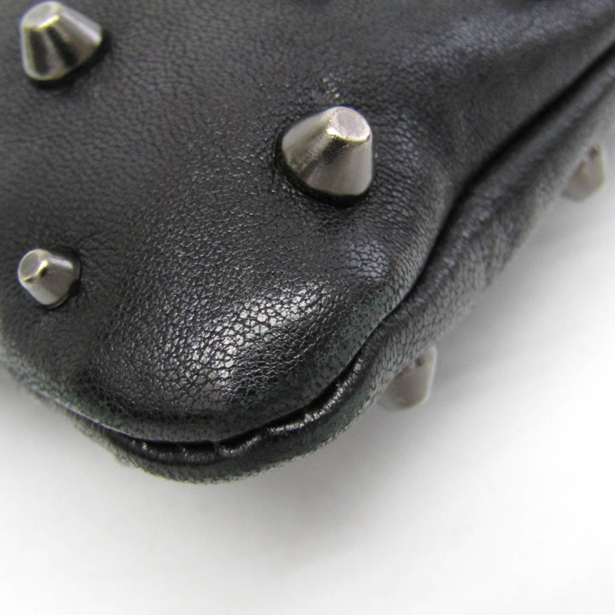 Jimmy Choo Studs Men,Women Leather Clutch Bag Black