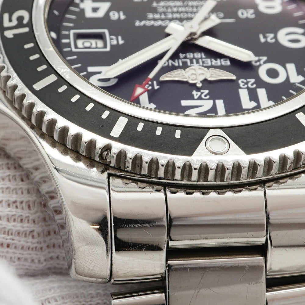 Breitling Superocean II A17365 Black Dial Men's Watch — Good
