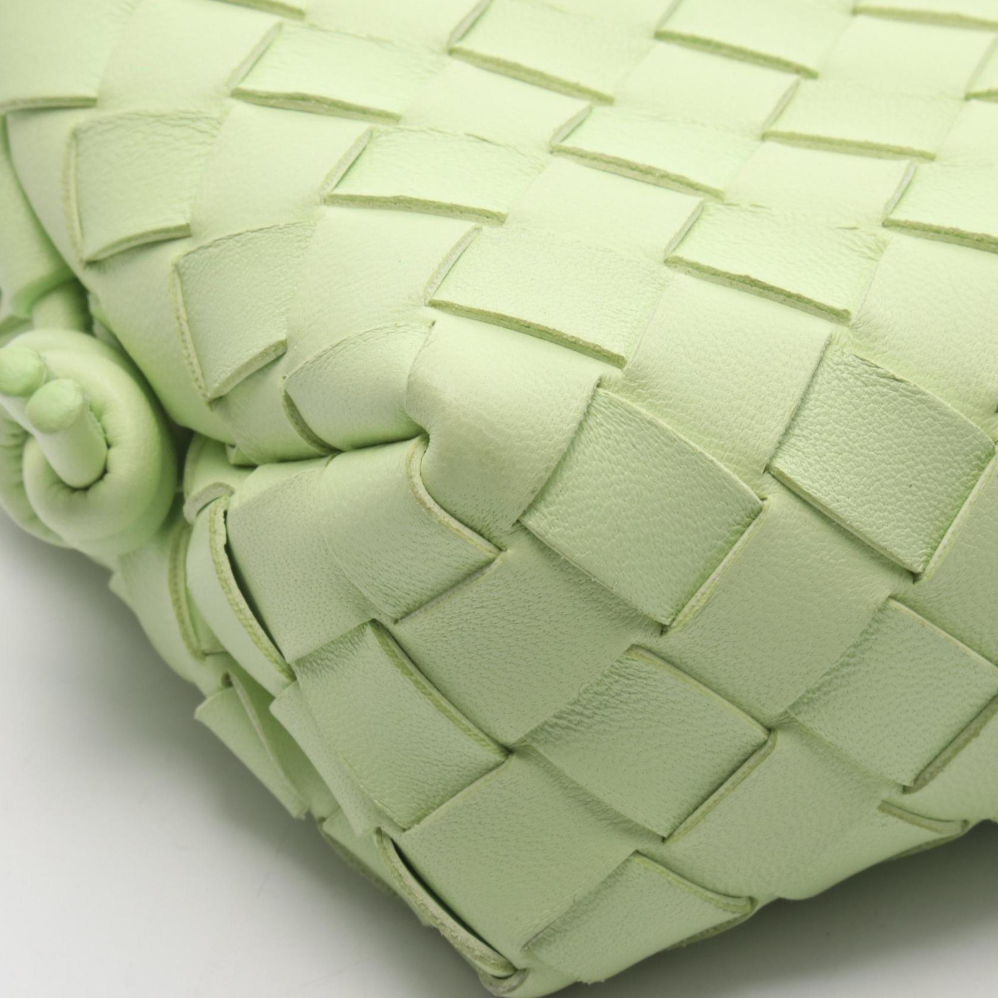 Bottega Veneta Loop Intrecciato Shoulder Bag, Leather, Women's, Green, 680254