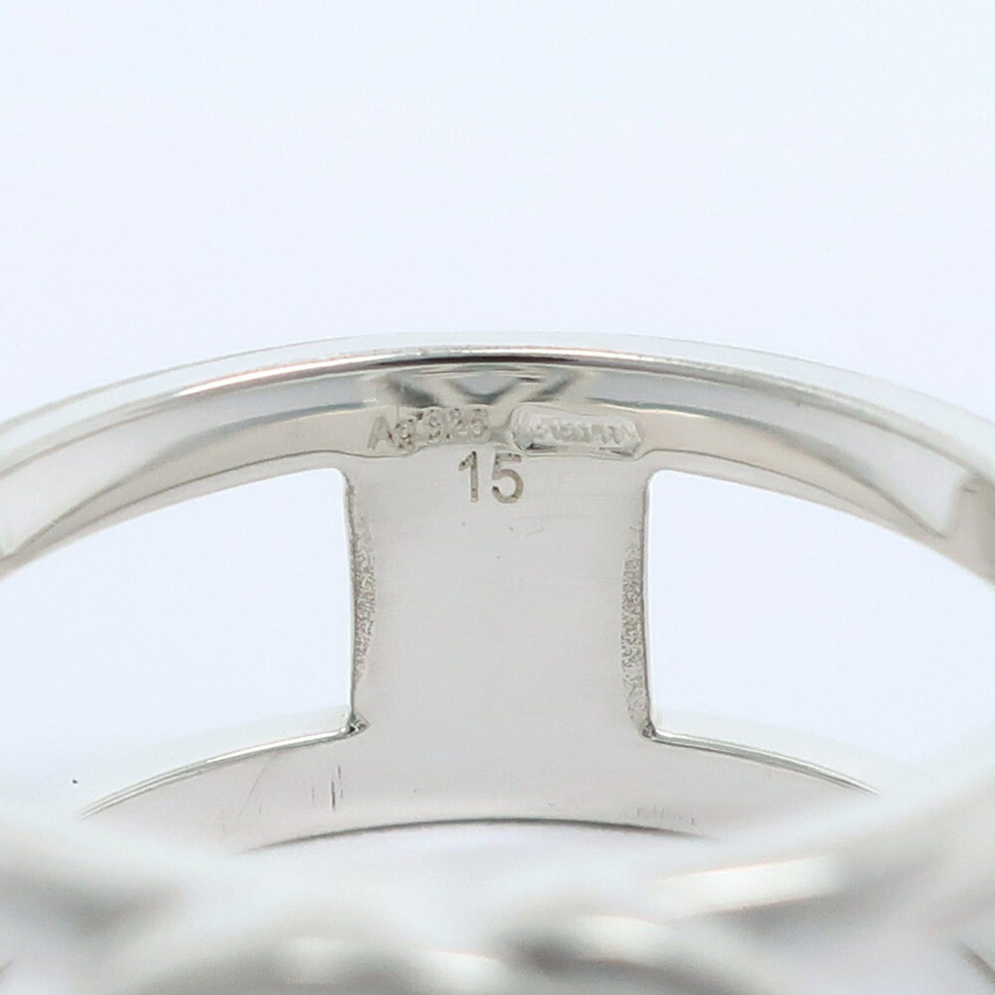 Gucci Interlocking G ring, size 14, sterling silver, approximately 5.2g, women's.
