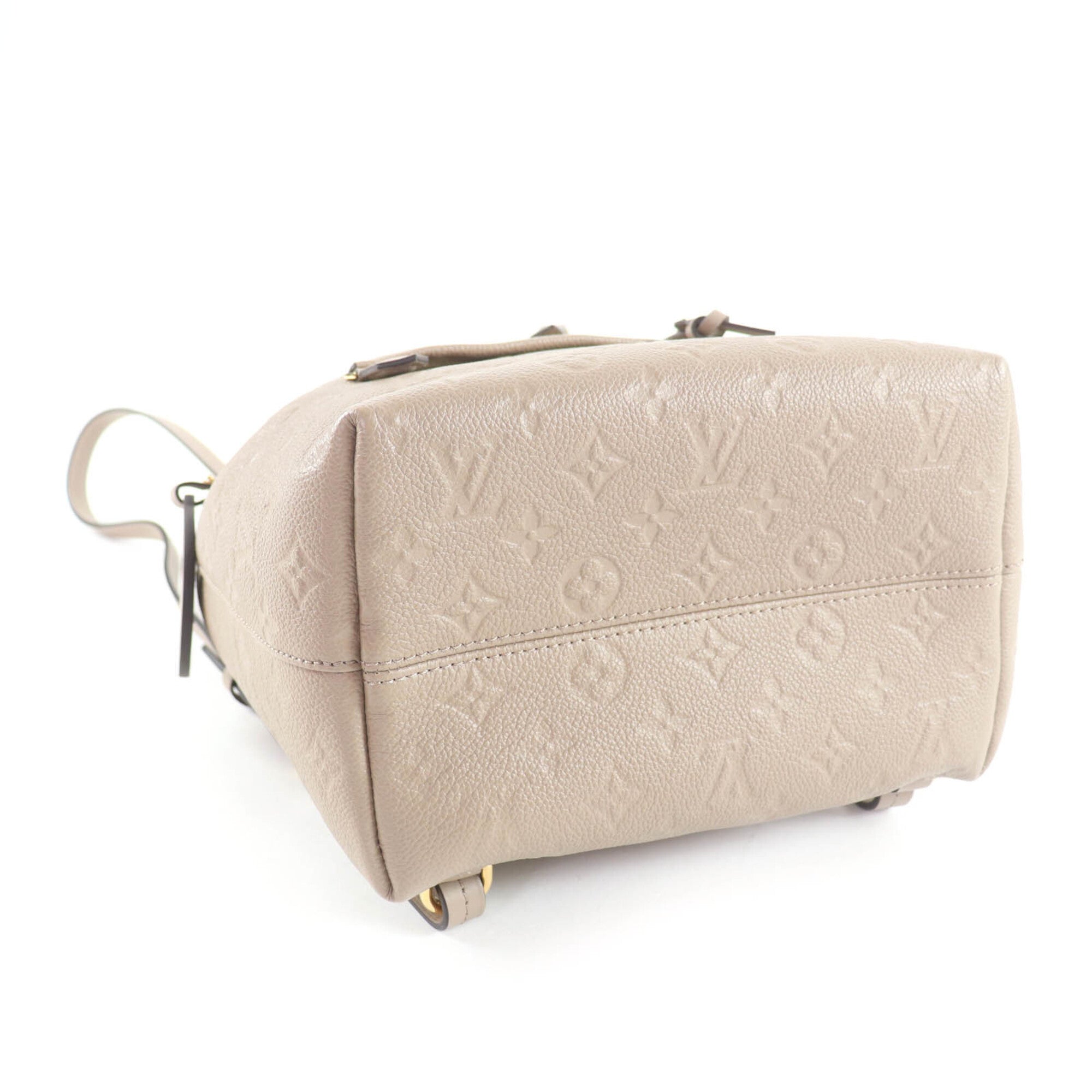 LOUIS VUITTON M45410 Montsouris PM Tourterelle Monogram Empreinte Backpack, Rucksack/Daypack, with Dust Bag, Made in Spain, Women's — Like New