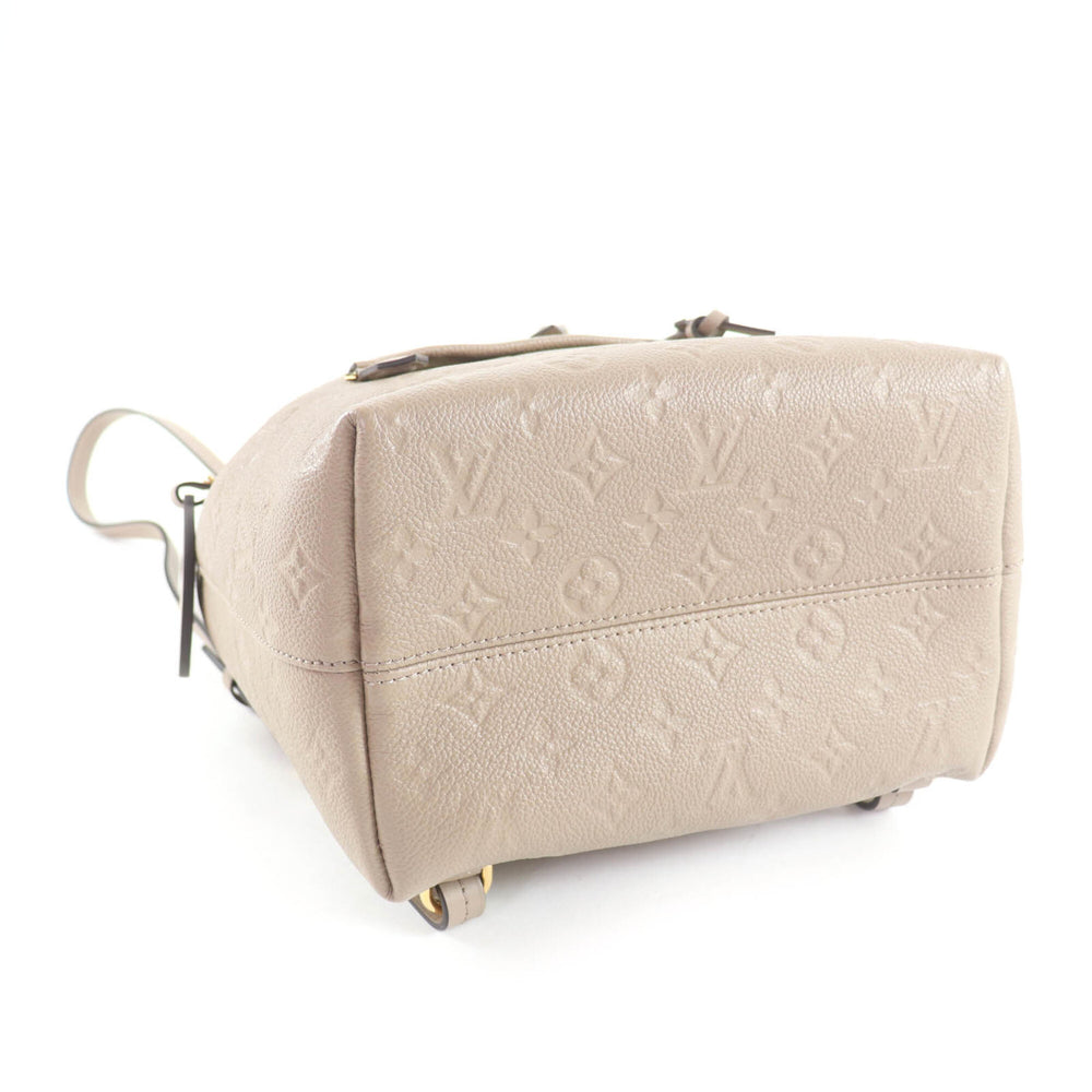 LOUIS VUITTON M45410 Montsouris PM Tourterelle Monogram Empreinte Backpack, Rucksack/Daypack, with Dust Bag, Made in Spain, Women's — Like New