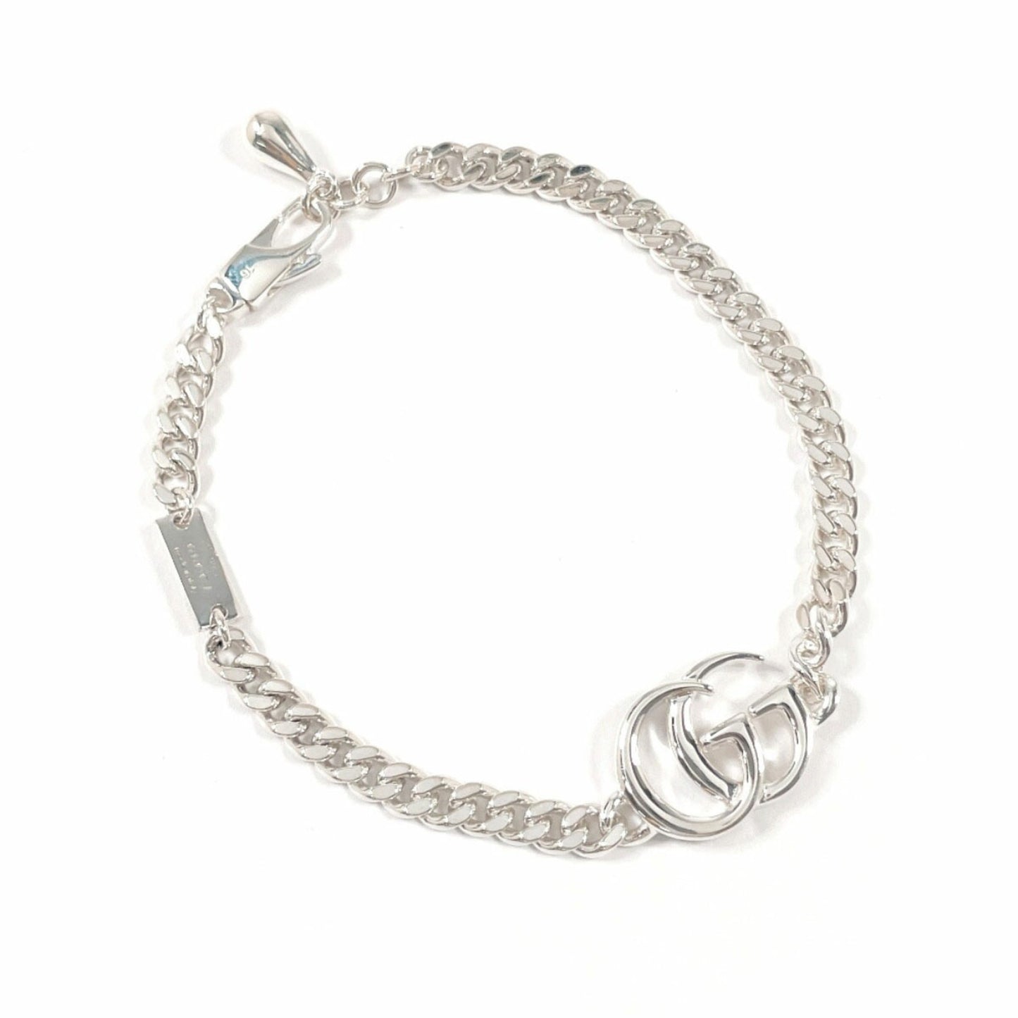 GUCCI Double G Chain Bracelet Silver 925 Unisex