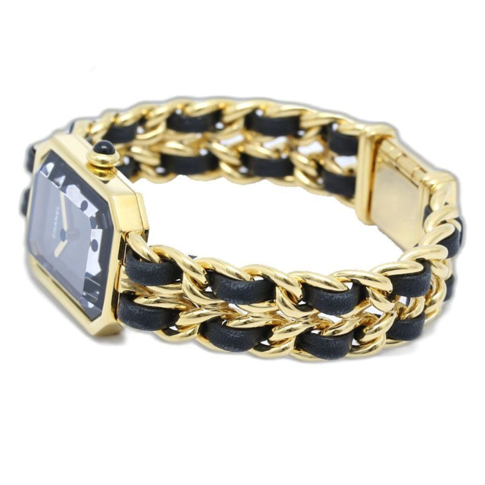 CHANEL Premiere Women's Watch, Size M, H0001 483011002, Gold Plated (GP) x Leather Strap, 130519 — Good