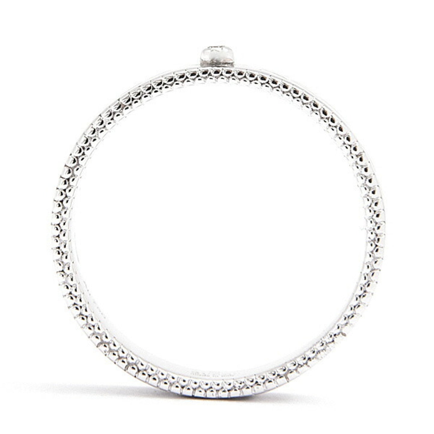 Gucci Blooms Icon Ring for Women, Single Diamond, Size 13, White Gold, Enamel, GG 750WG, GUCCI