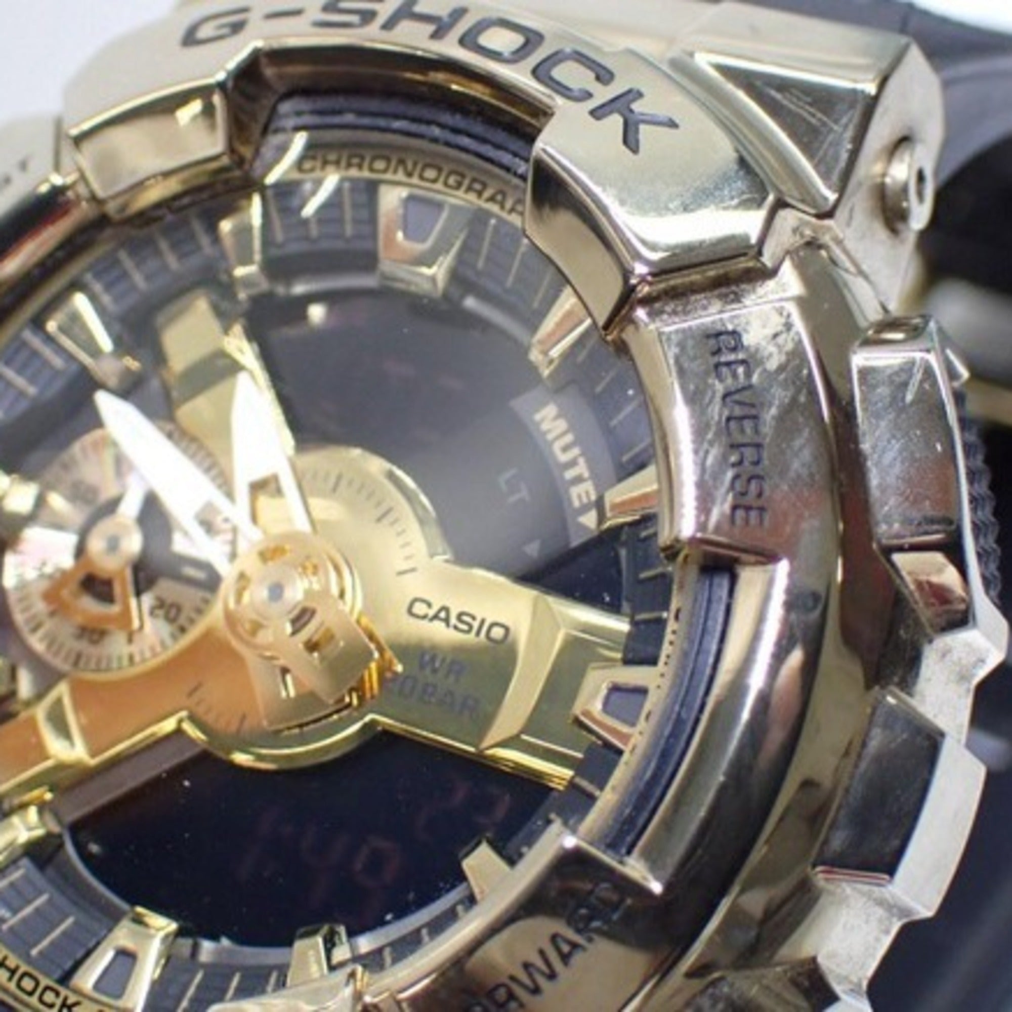 CASIO G-SHOCK Metal Covered 110 Series GM-110G-1A9JF Gold Black Stainless Steel x Resin Men's Analog-Digital Watch — Good