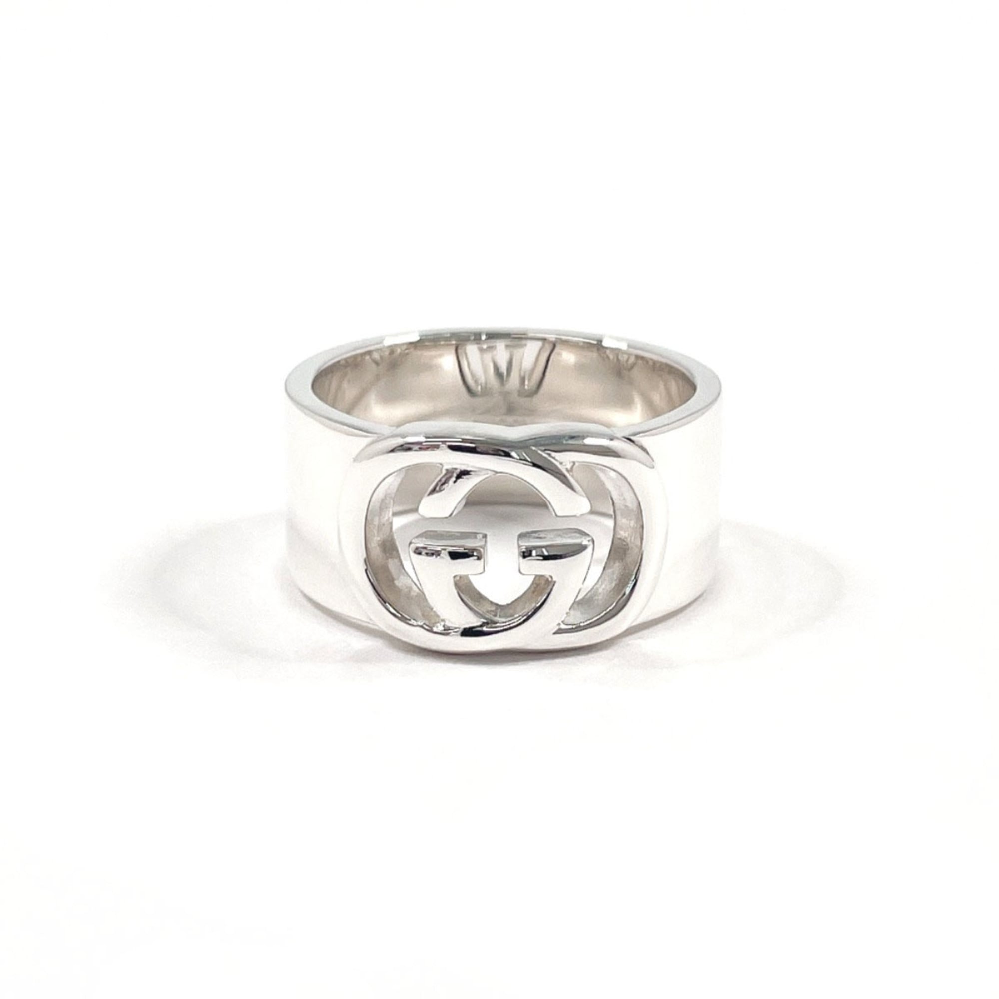 GUCCI Interlocking G Ring, Sterling Silver 925, Size 18, Men's — Like New