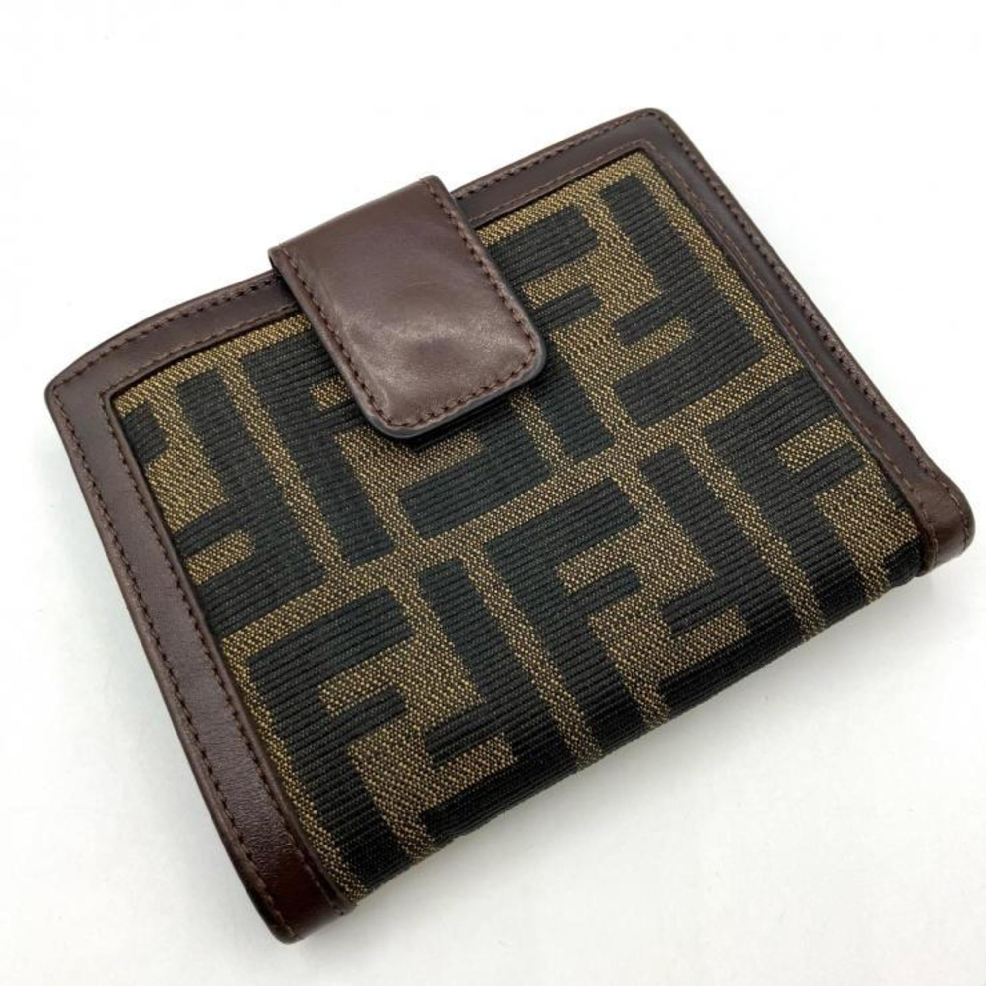 FENDI Zucca Bifold Wallet Brown Fendi